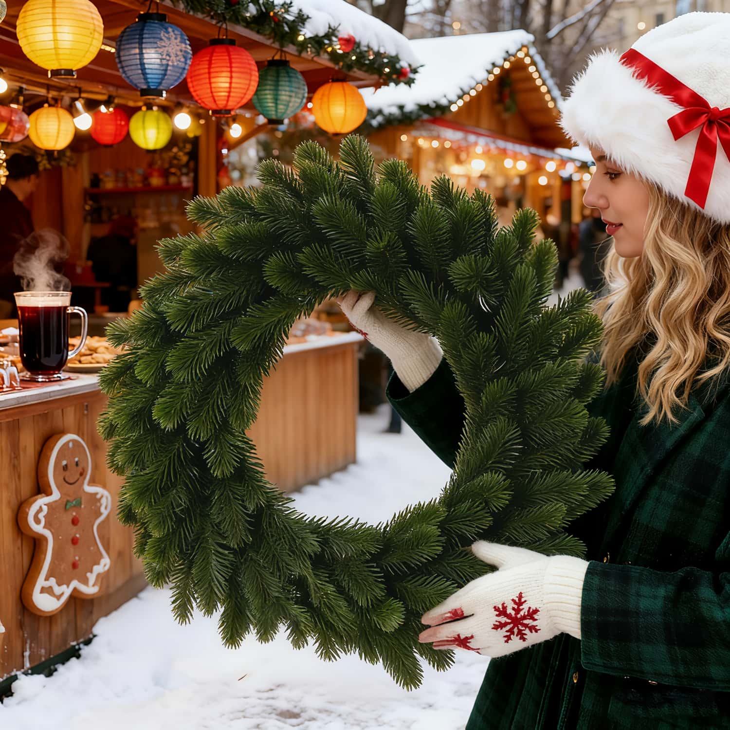 Christmas Wreath Fake - 1 шт. искусственный рождественский венок, прочный