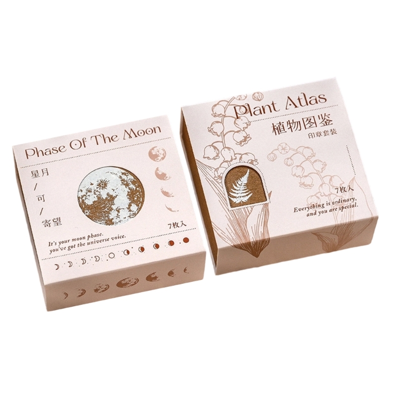 Gift Box Wrap Set - Набор уплотнителей из деревянных блоков, 7