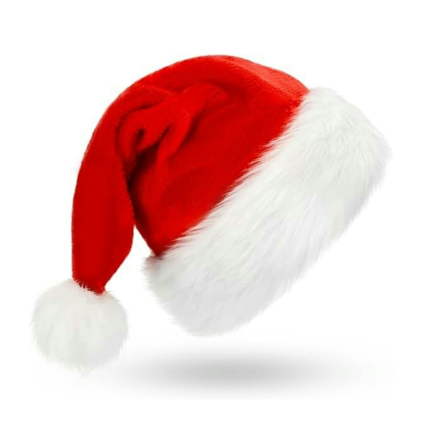 Santa Hat Plush - Комплект пушистых красных шапок Санта-Клауса с
