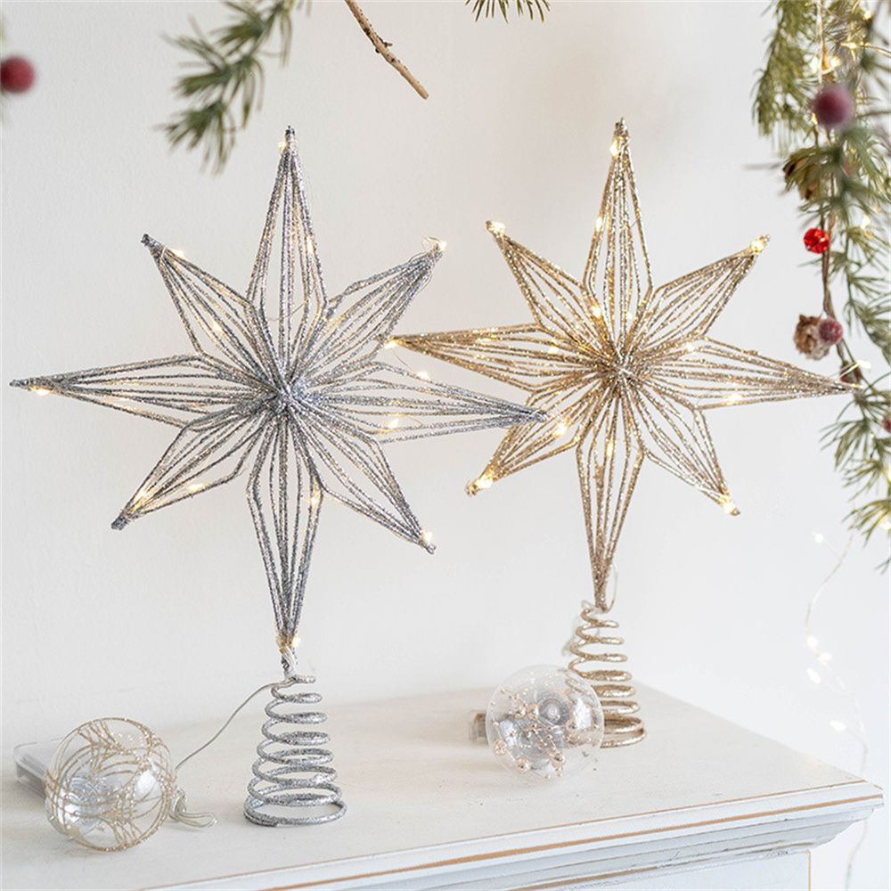 Star Tree Topper - Рождественская елка Топперы Звезда со светодиодными