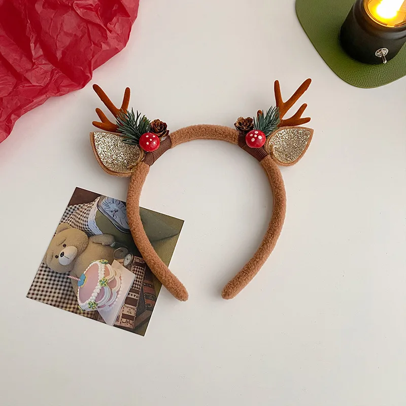Reindeer Antlers Headband - Рождественская повязка на голову с рогами