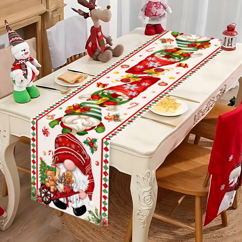 Christmas Table Runner - Рождественская дорожка для стола безликий гном,