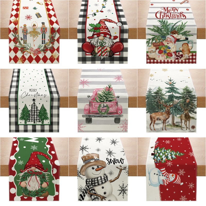 Christmas Table Runner - Рождественская настольная дорожка, новый Рождественский Декор,