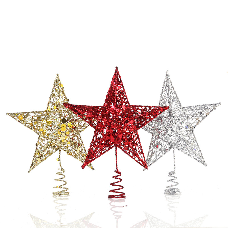Star Tree Topper - 15/20/25/30 см пустотелая звезда золотые Серебристые