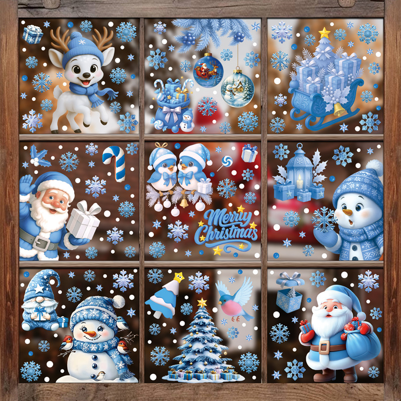 Snowflake Window Decal - 1 комплект, рождественские наклейки на окно