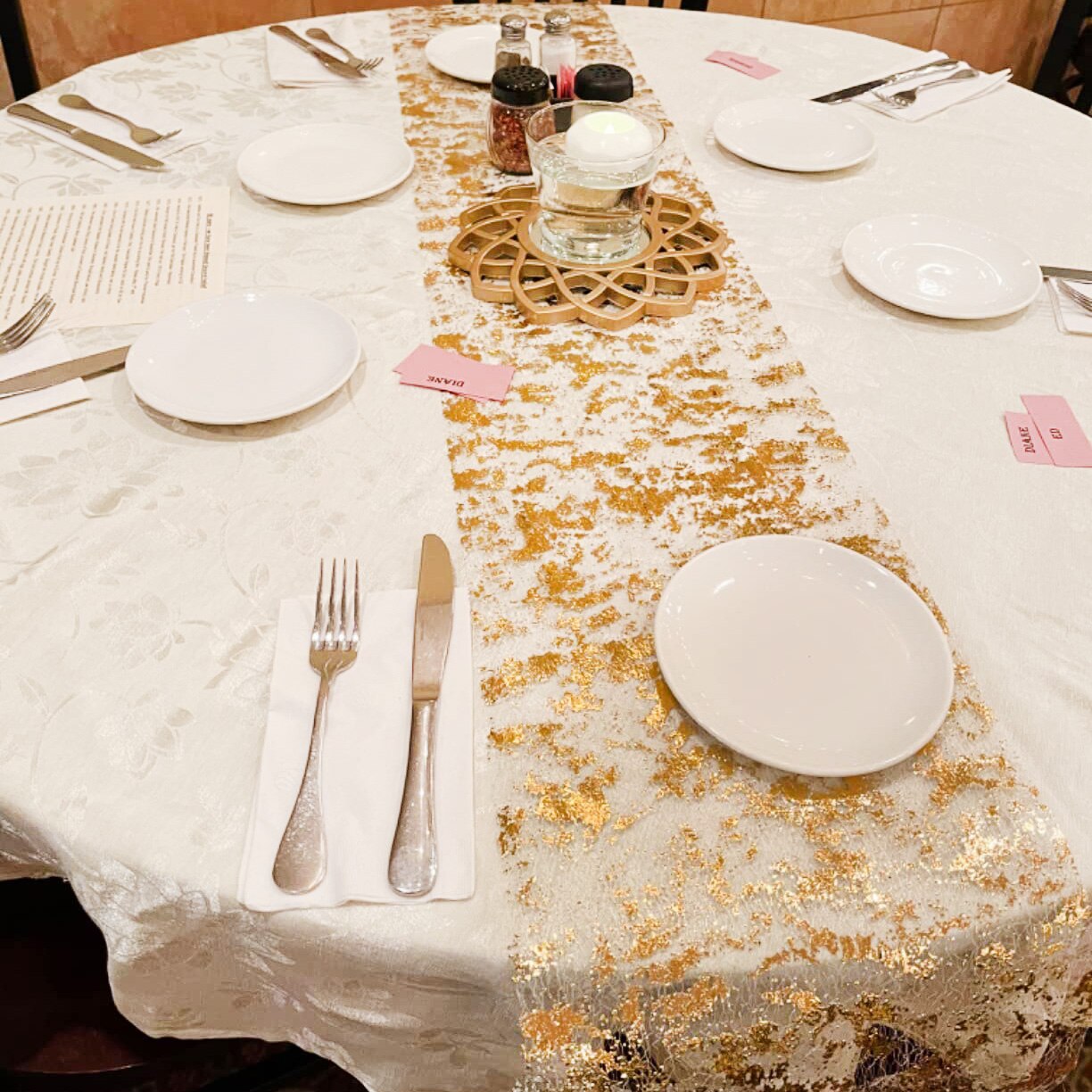 Christmas Table Runner - Блестящие металлические золотые тонкие скатерти, золотые/серебряные
