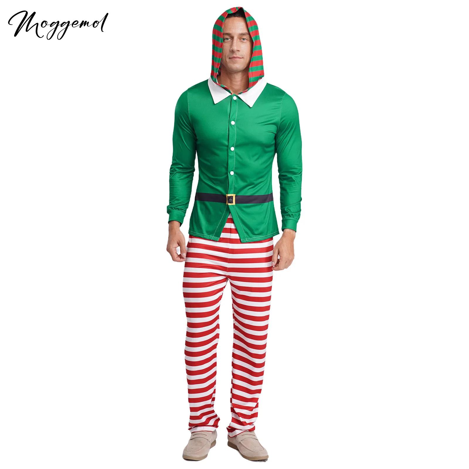 Elf Costume Christmas - Мужская рождественская пижама эльфа, вечерние карнавальный