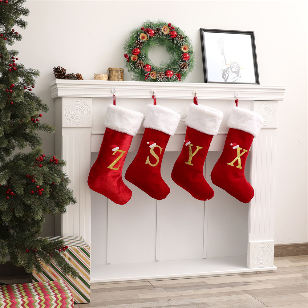 Christmas Stocking Hanging - Новый креативный рождественский чулок с алфавитом,