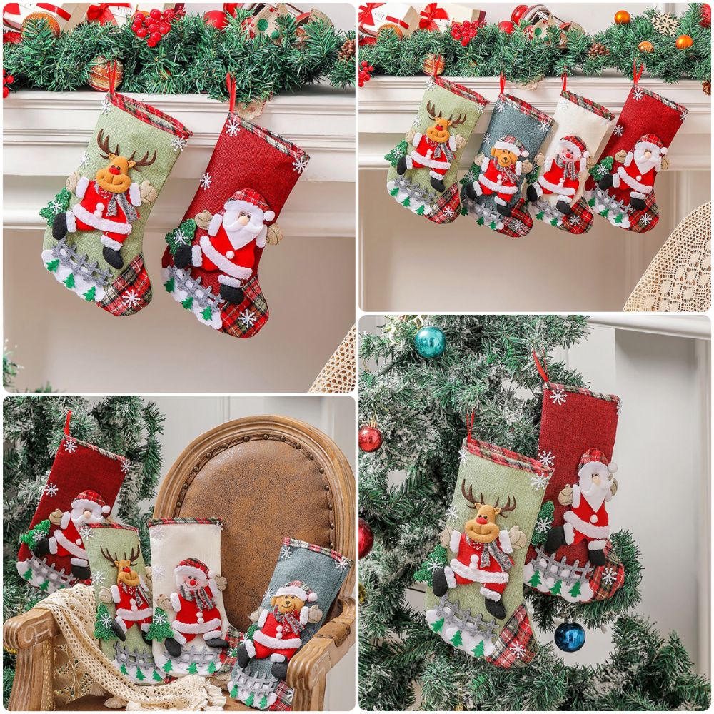 Christmas Stocking Hanging - Разноцветные рождественские носки-гамаки с мультяшными персонажами: