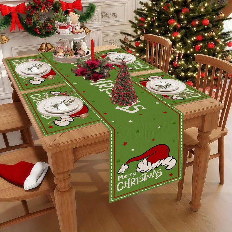 Christmas Table Runner - Набор милых рождественских скатертей-дорожек и подставок