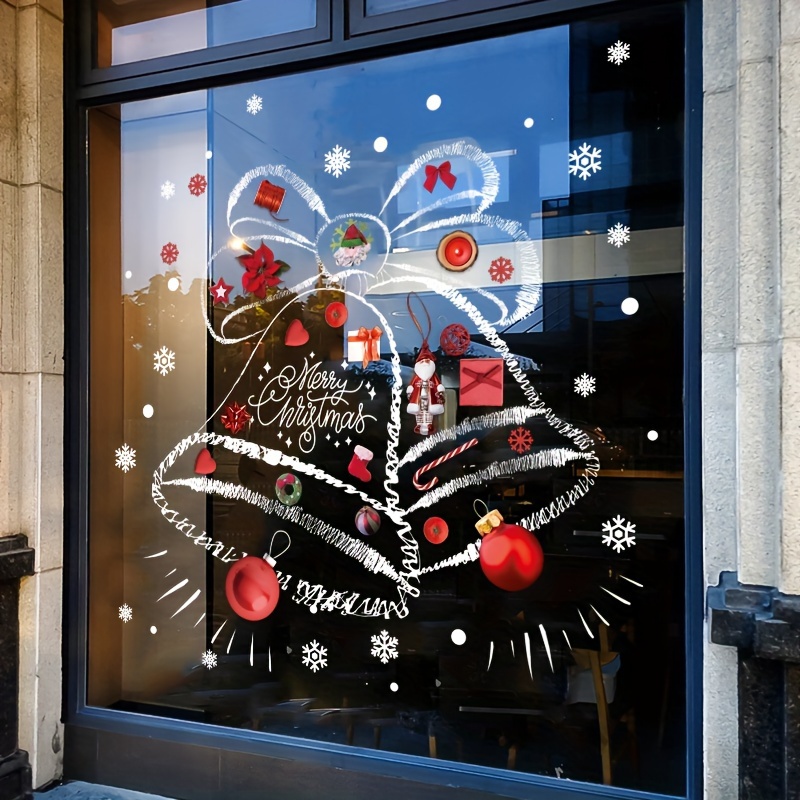 Snowflake Window Decal - Рождественские наклейки: снежинки, елки, Дед Мороз.