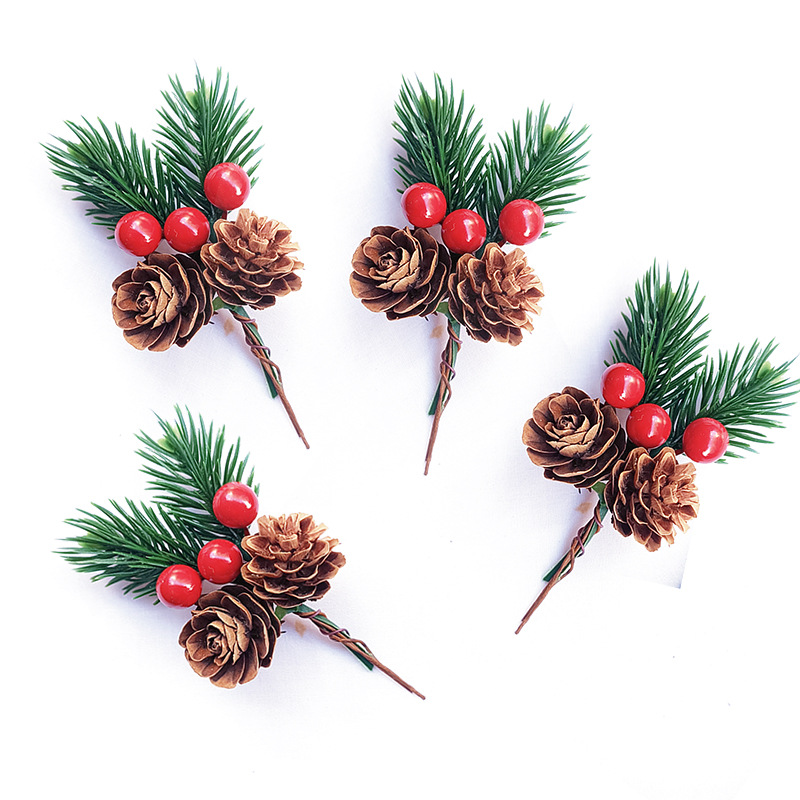 Christmas Tree Artificial - Набор из 10 искусственных сосновых шишек
