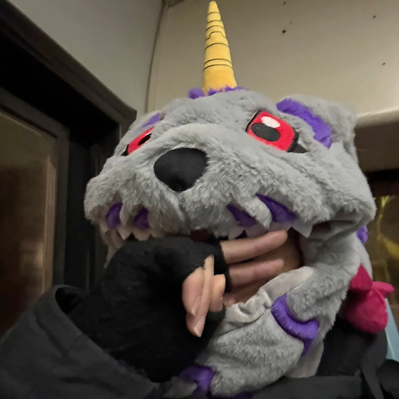 Santa Hat Plush - Анимация Digimon Adventure Gabumon, плюшевая шапка,