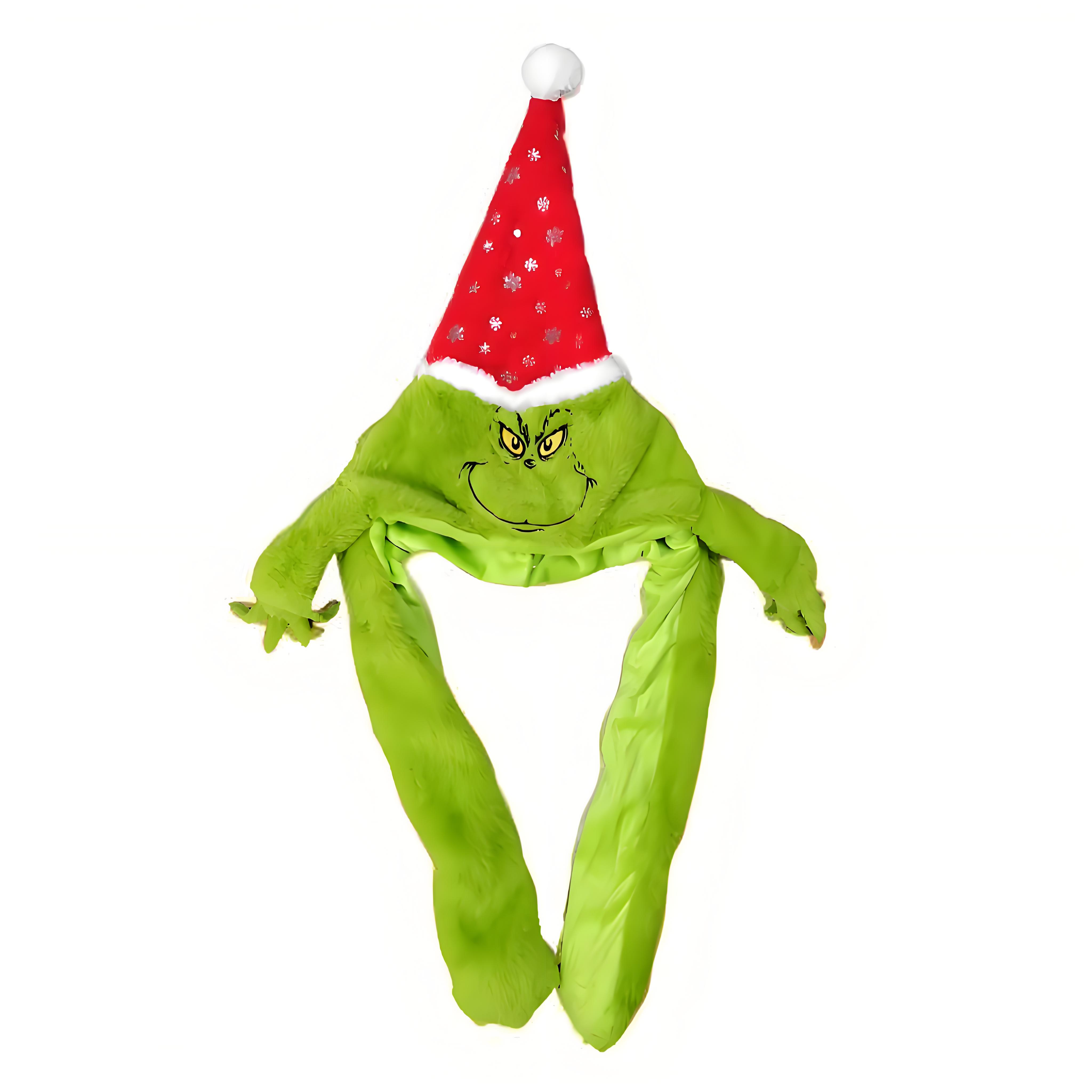 Santa Hat Plush - Плюшевая шапка с грифеком, шарф, рождественский