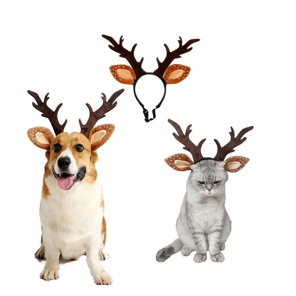 Reindeer Antlers Headband - Повязки на голову для собак, костюм