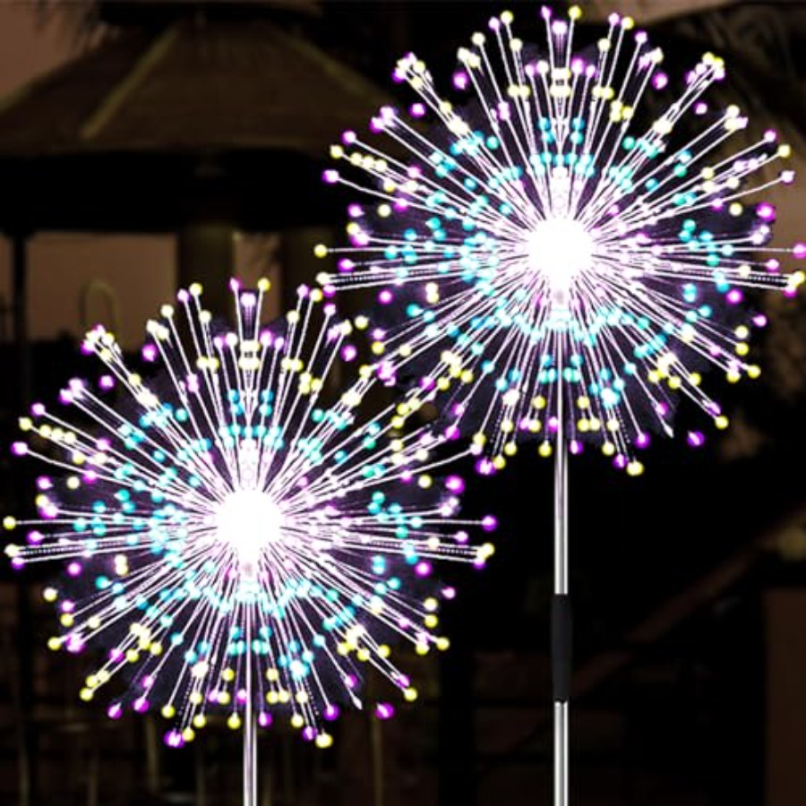 Christmas Lights Outdoor - Солнечные фонари-фейерверки, уличные водонепроницаемые светильники с