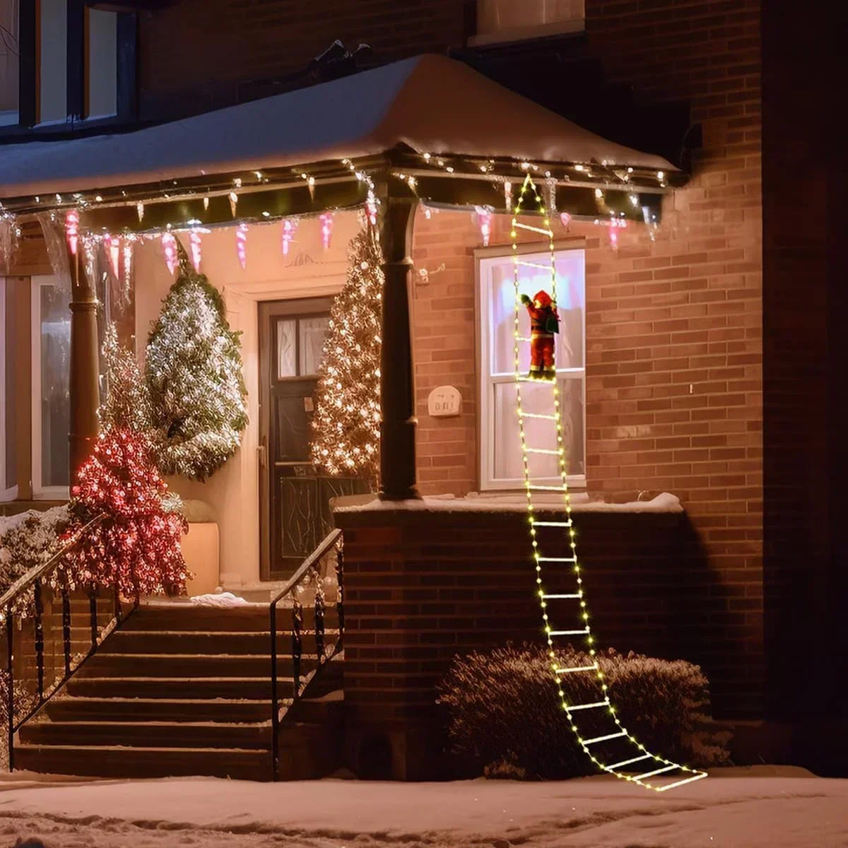 Светодиодный лестница для Деда – обзор и цена Christmas Lights Outdoor