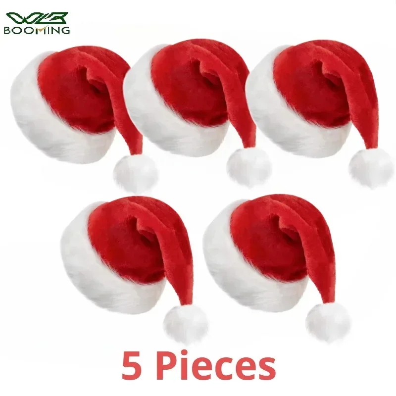 5/1 шт. Рождественская шапка,  – обзор и цена Santa Hat Plush