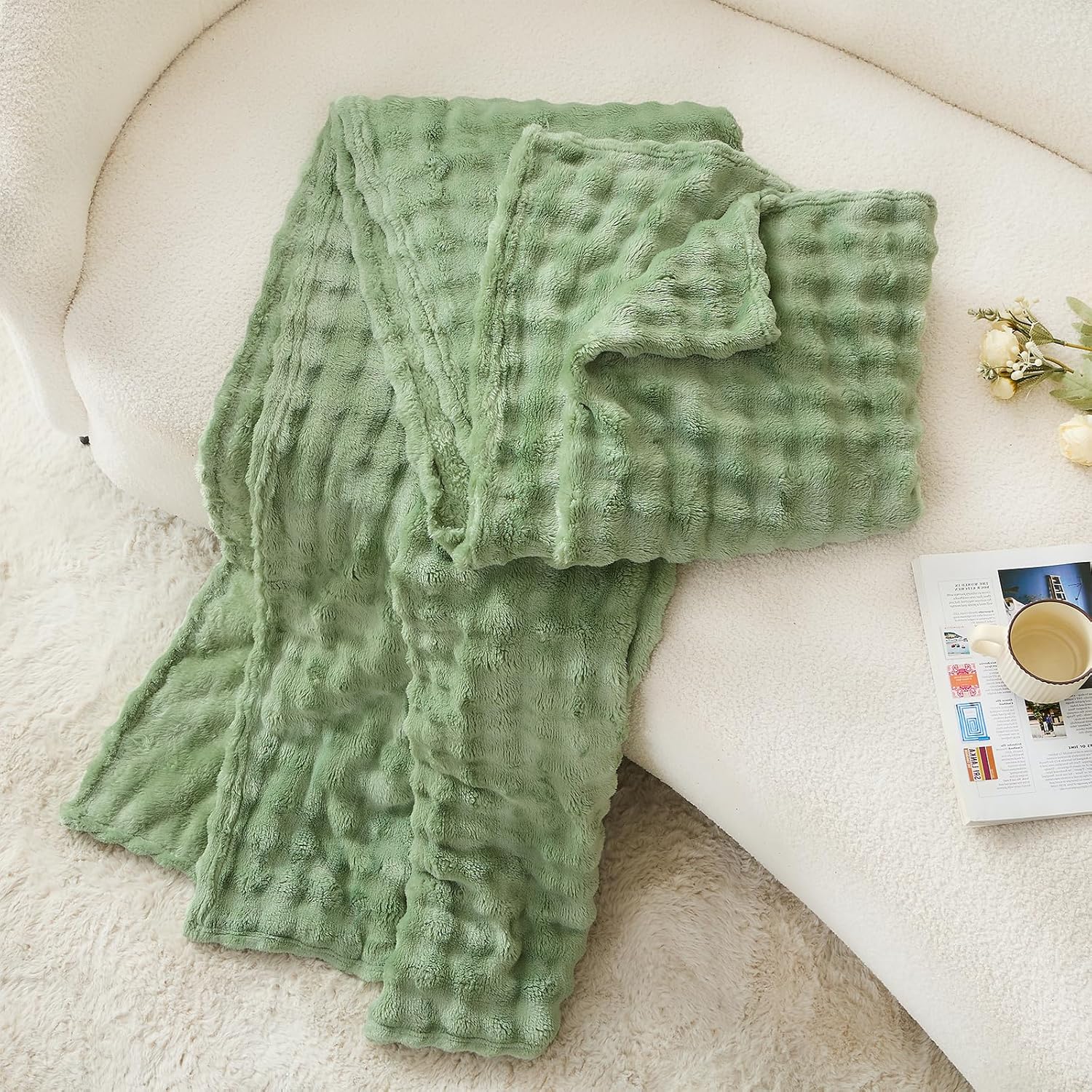Флисовое одеяло Sage Green Bub – обзор и цена Christmas Throw Blanket