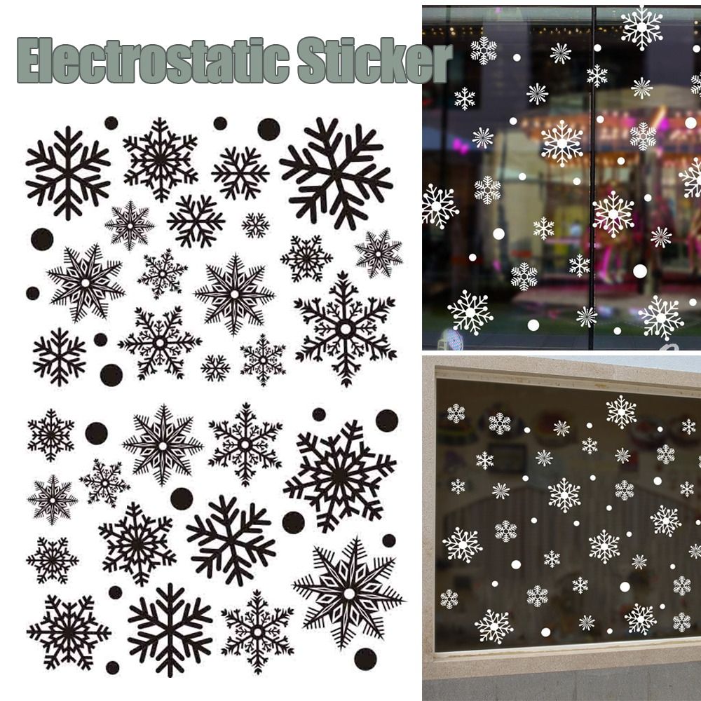 30 шт. ПВХ-наклейки «Рождестве – обзор и цена Snowflake Window Decal