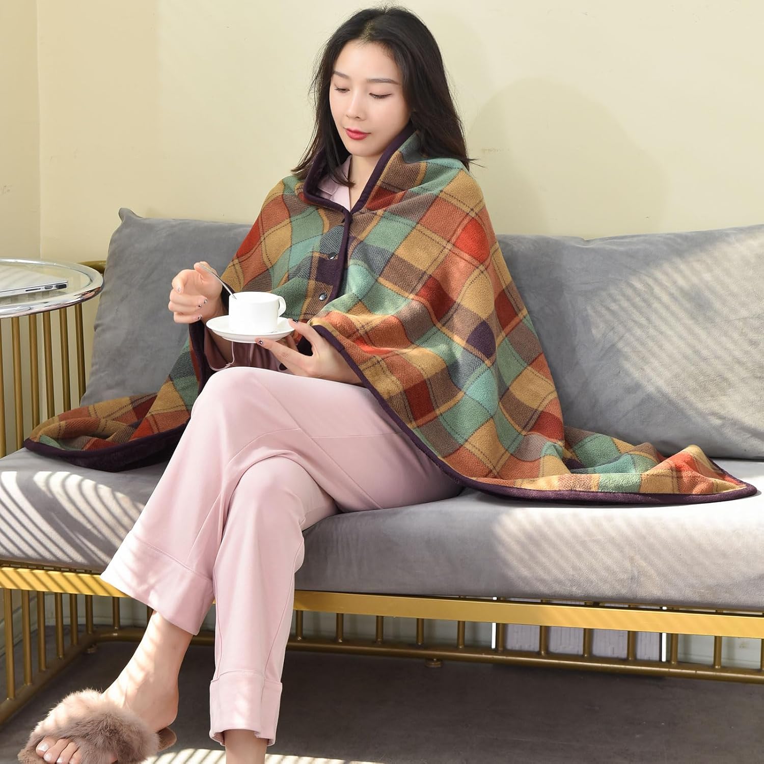 Плюшевый плед-накидка с пугови – обзор и цена Christmas Throw Blanket