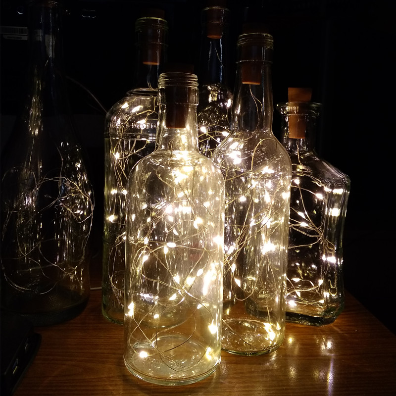 6 шт., 20 светодиодов, бутылка – обзор и цена Led Fairy String Lights