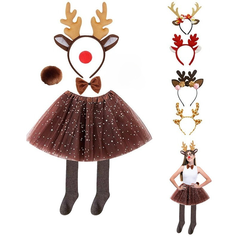 Комплект костюма оленя, юбка-п – обзор и цена Reindeer Antlers Headband