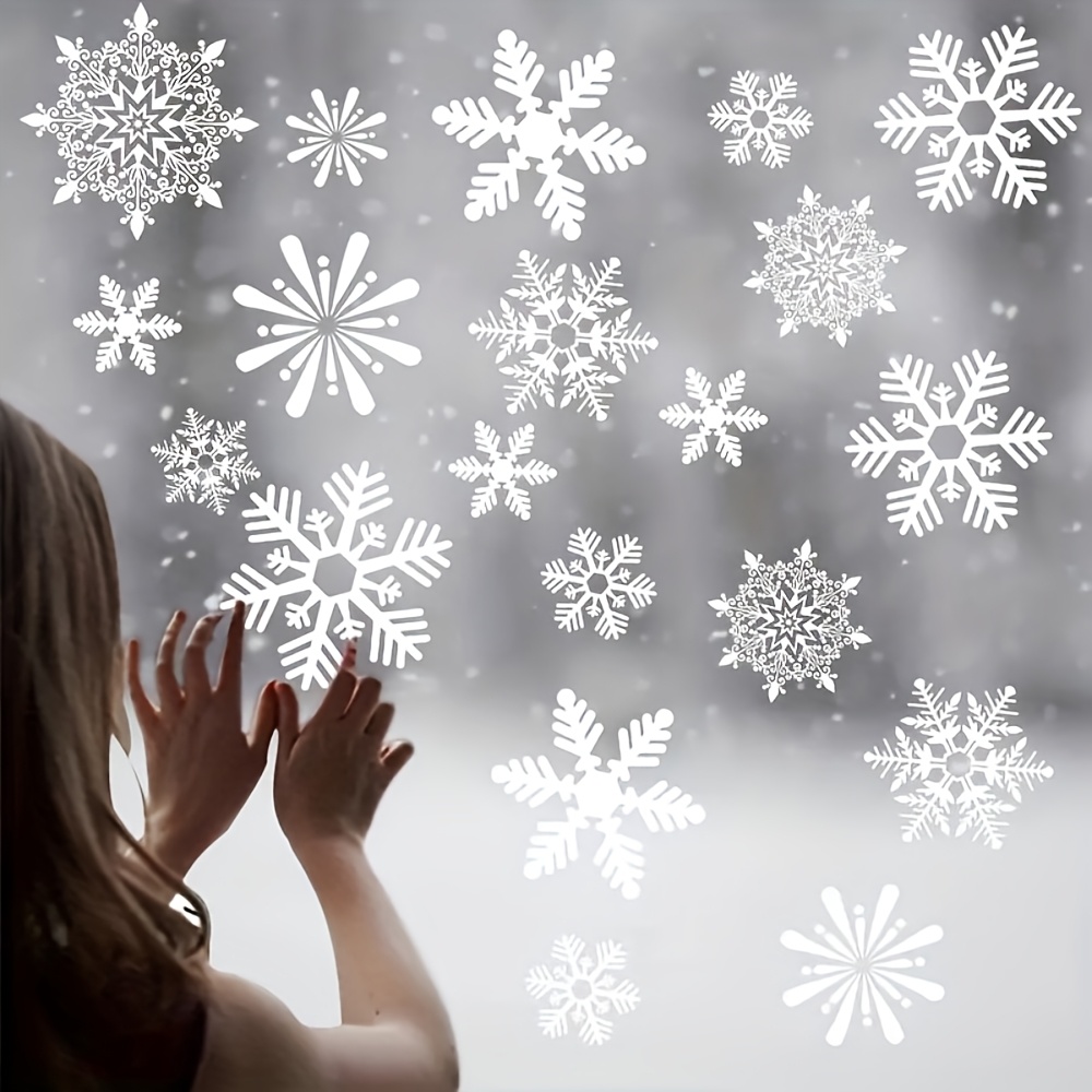 137 шт., зимние статические ли – обзор и цена Snowflake Window Decal