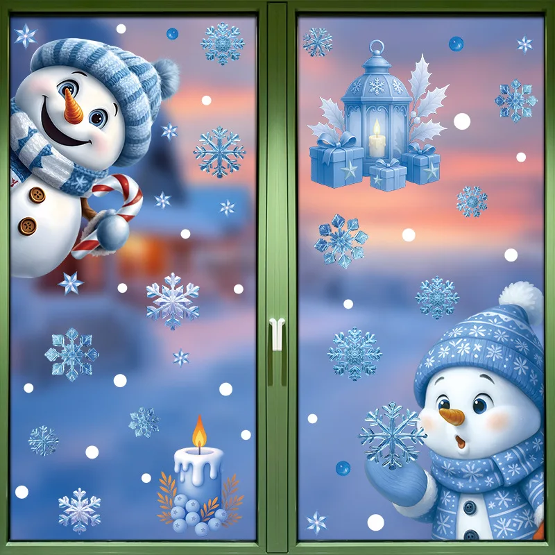 1 комплект, рождественские нак – обзор и цена Snowflake Window Decal