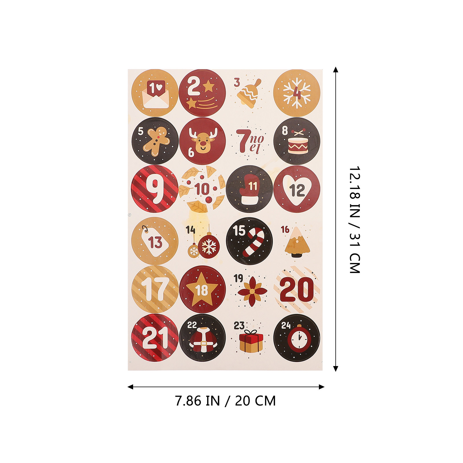 10 листов круглых наклеек для  – обзор и цена Advent Calendar Gift