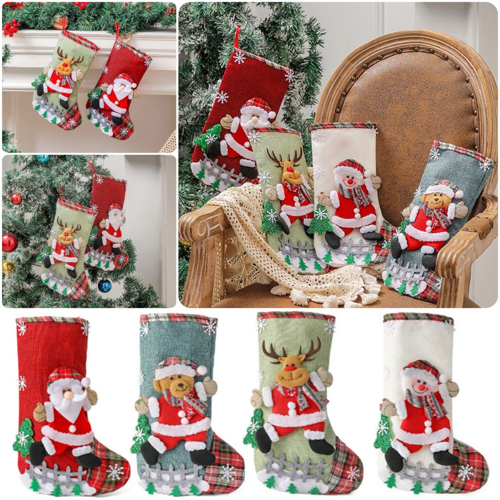 Разноцветные рождественские но – обзор и цена Christmas Stocking Hanging