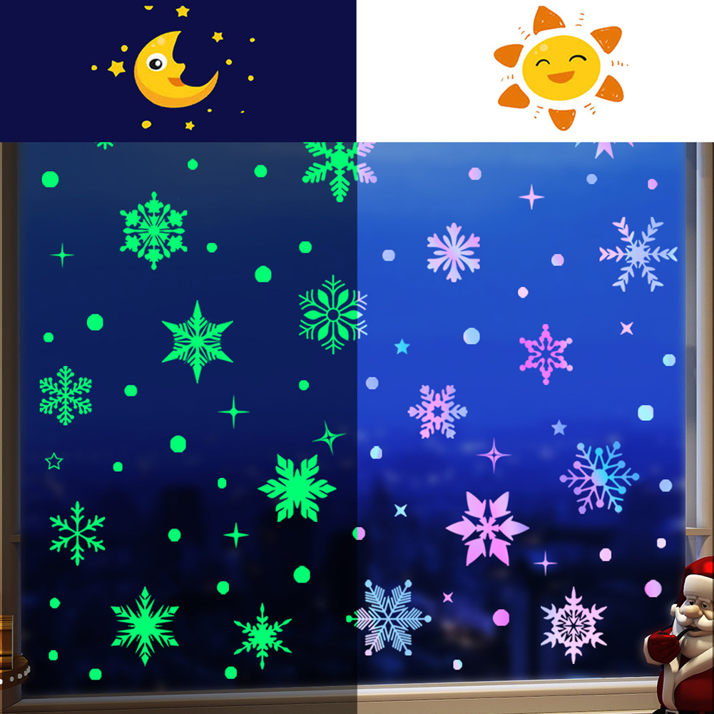 Красочные светящиеся снежинки, – обзор и цена Snowflake Window Decal