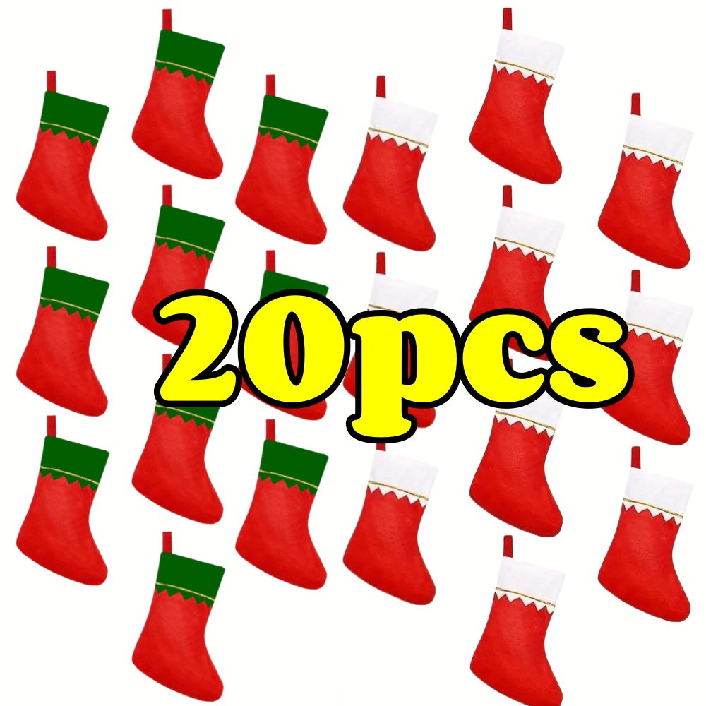 12 шт., красные фетровые рожде – обзор и цена Christmas Stocking Hanging