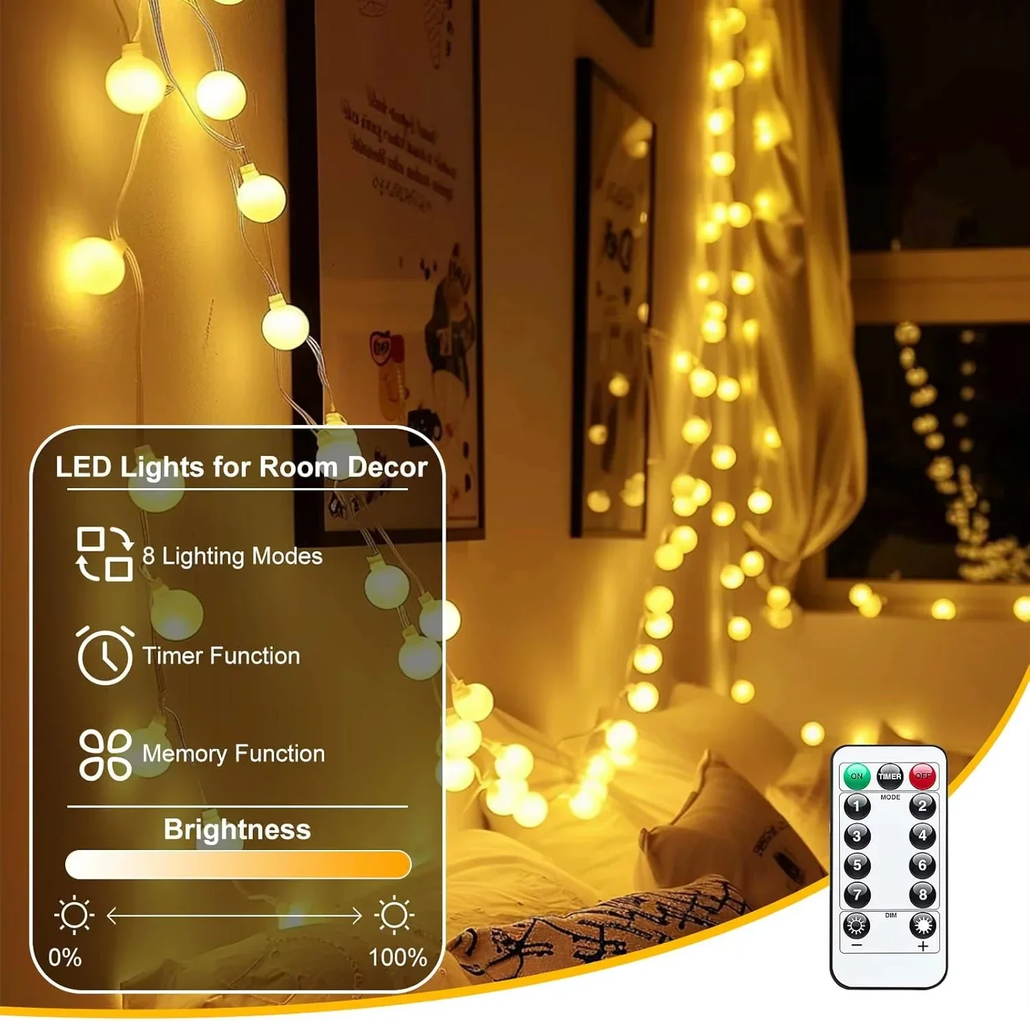 USB светодиодные шаровые гирля – обзор и цена Led Fairy String Lights