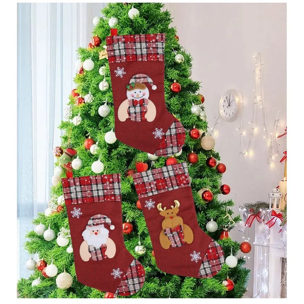 1 шт., рождественские чулки, п – обзор и цена Christmas Stocking Hanging