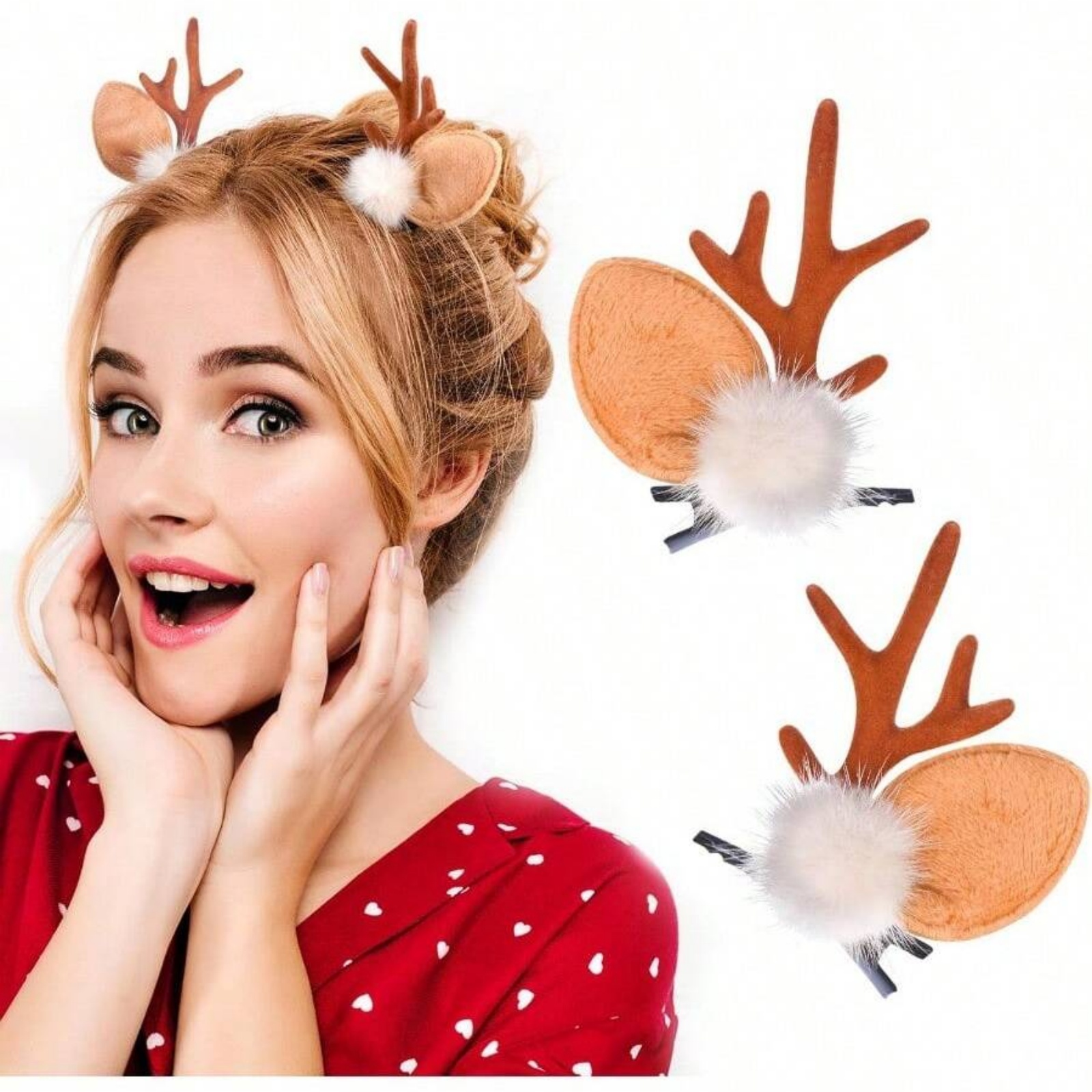 2 шт., рождественские заколки  – обзор и цена Reindeer Antlers Headband