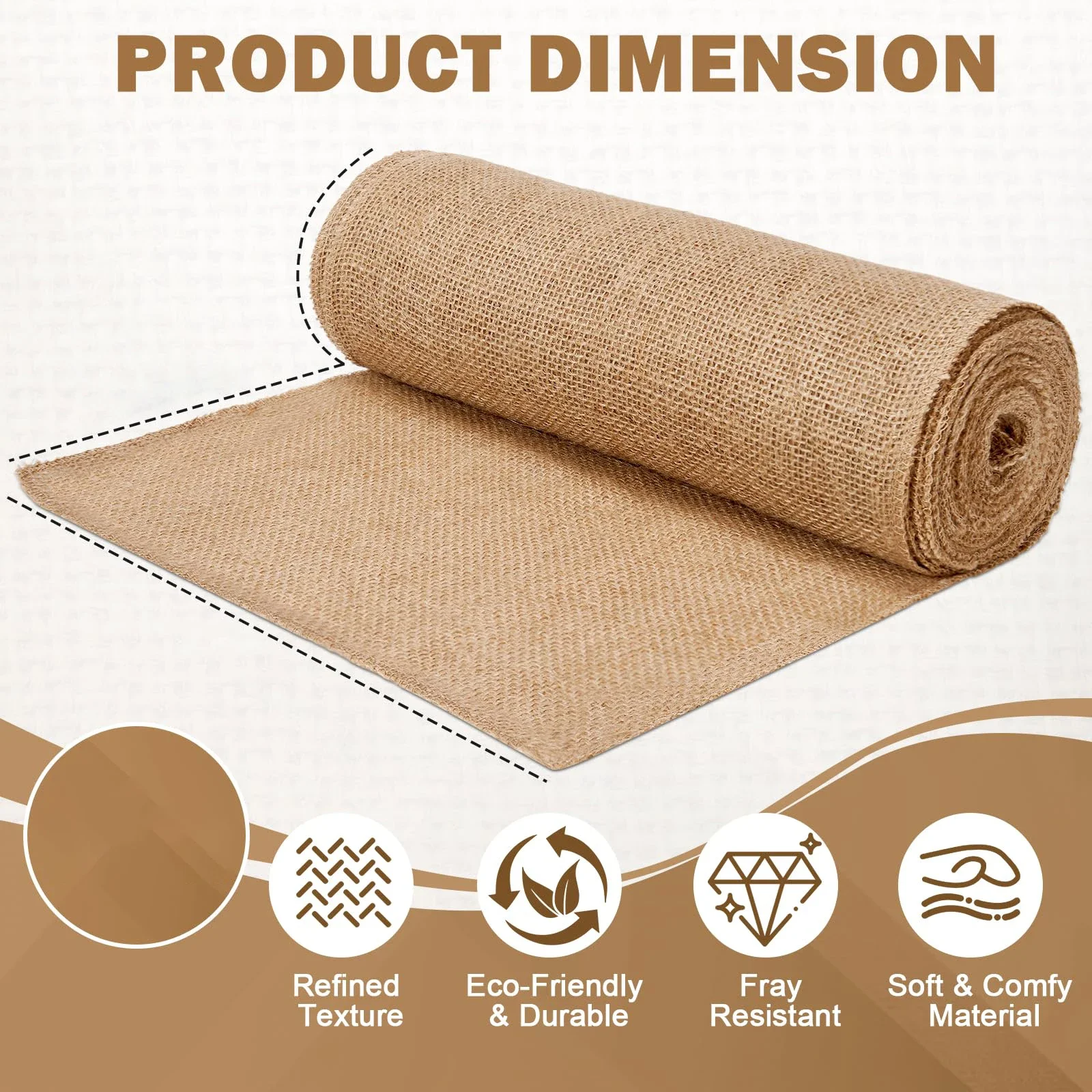 Новый дизайн: Бежевая джутовая – обзор и цена Christmas Table Runner