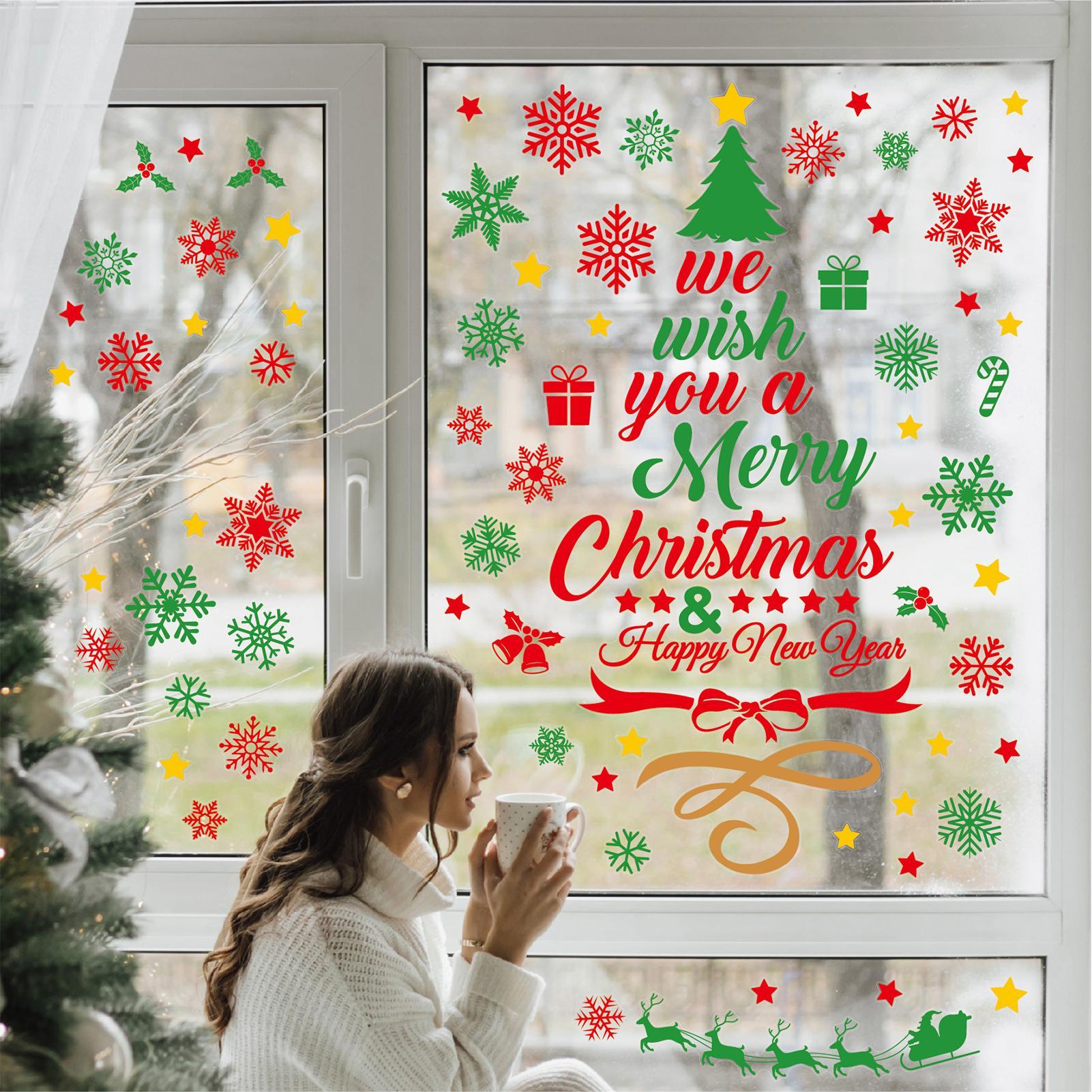 3 шт., рождественские наклейки – обзор и цена Snowflake Window Decal