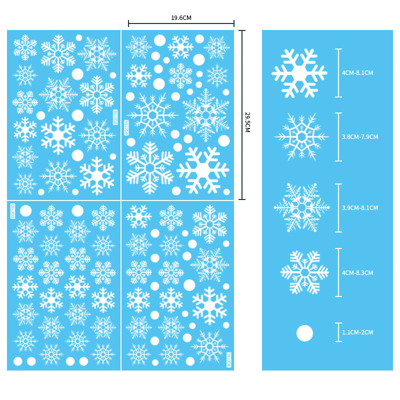 Съемные рождественские статиче – обзор и цена Snowflake Window Decal