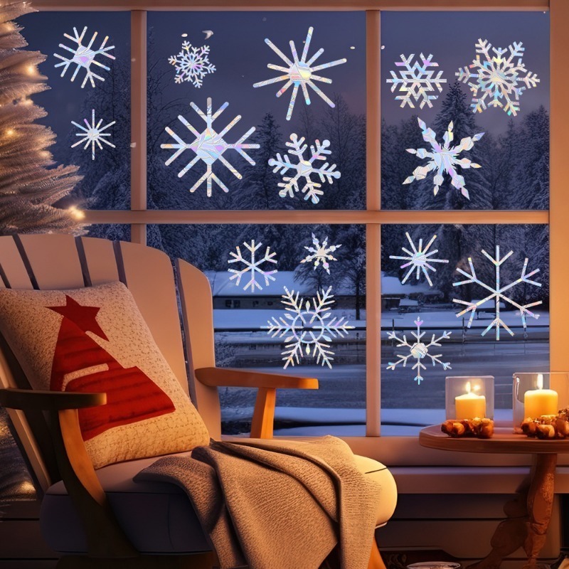 Рождественский узор снежинки,  – обзор и цена Snowflake Window Decal