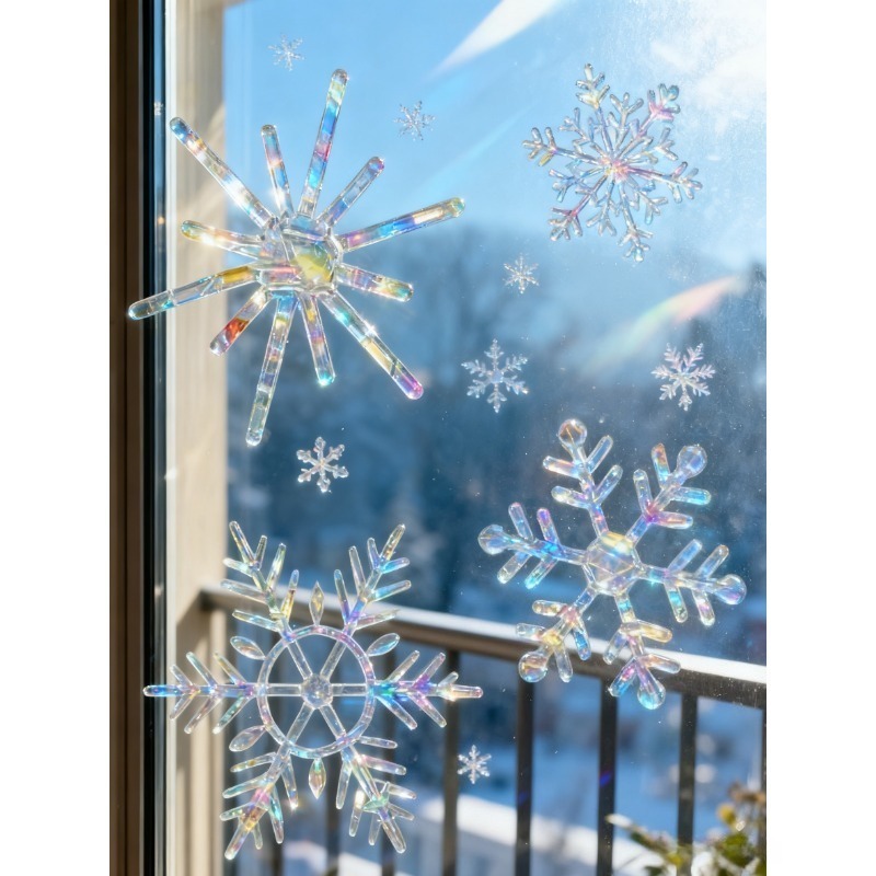Рождественский узор снежинки,  – обзор и цена Snowflake Window Decal